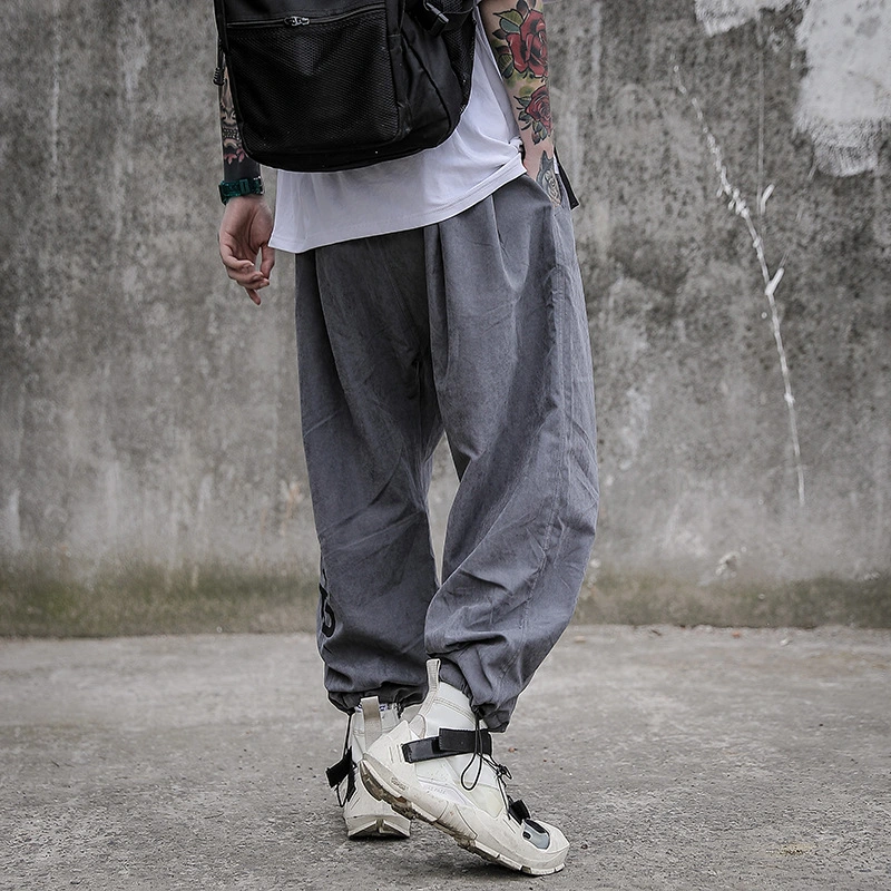 Drawstring trendy male Korean hip-hop Harlan pants