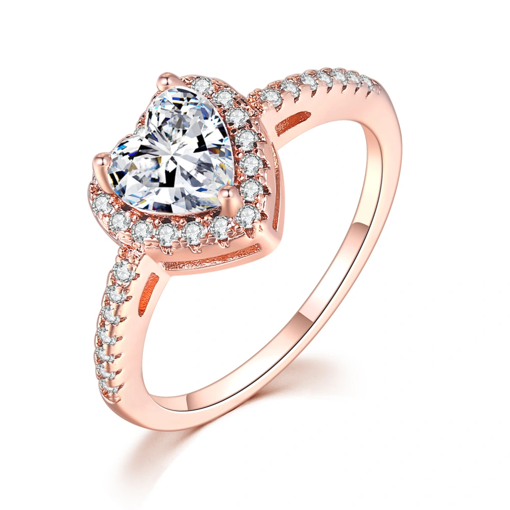 Women's heart-shaped wedding ring