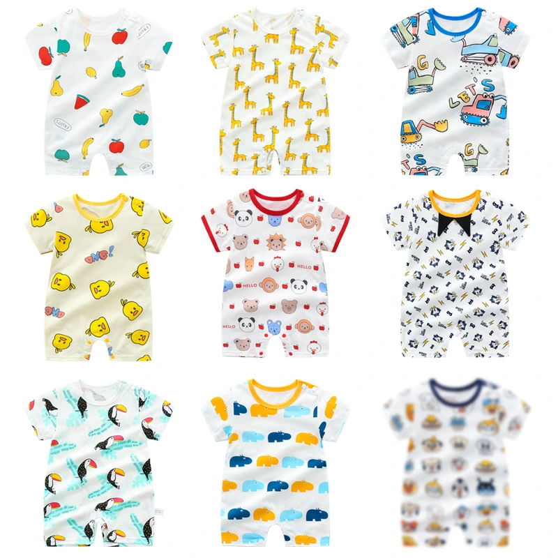 New baby romper cotton thin short-sleeved baby one-piece