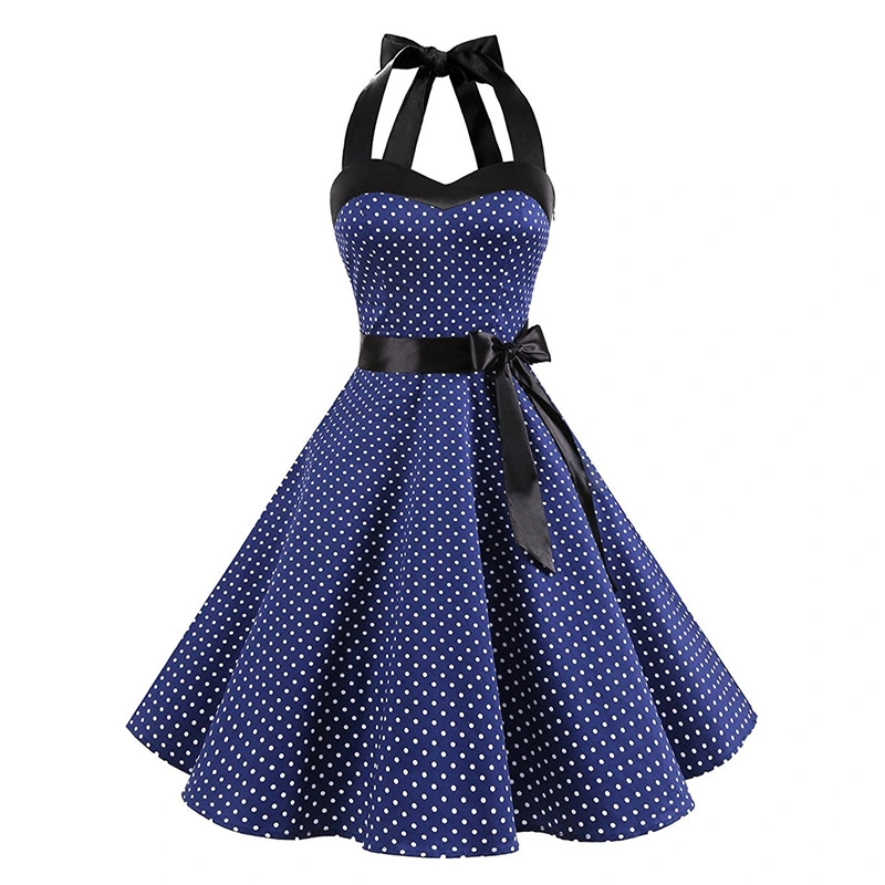 European and American Polka Dot Tube Top Lace Dress
