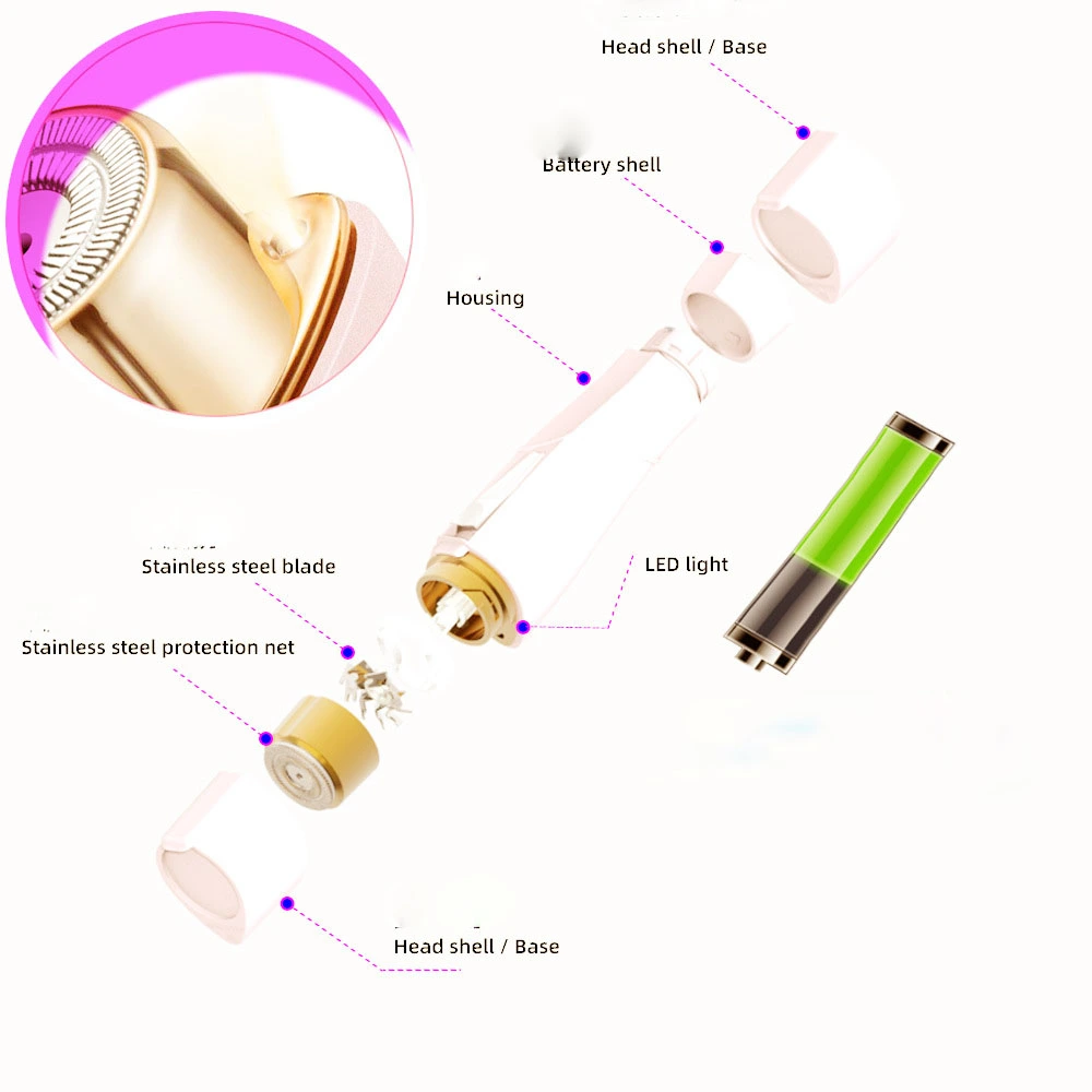 Female LED shaver