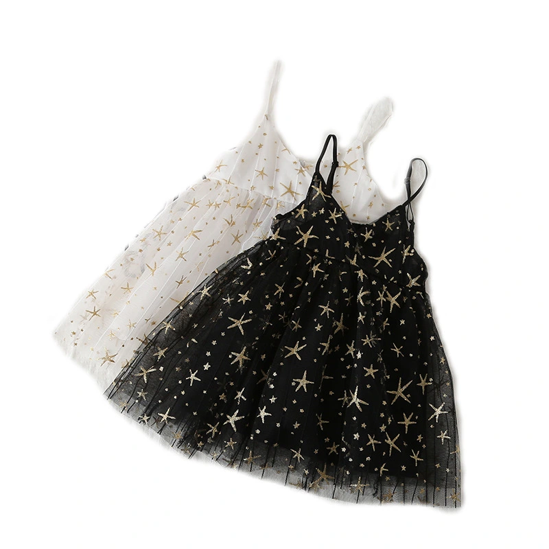 Girls Princess Dress With Star Suspenders