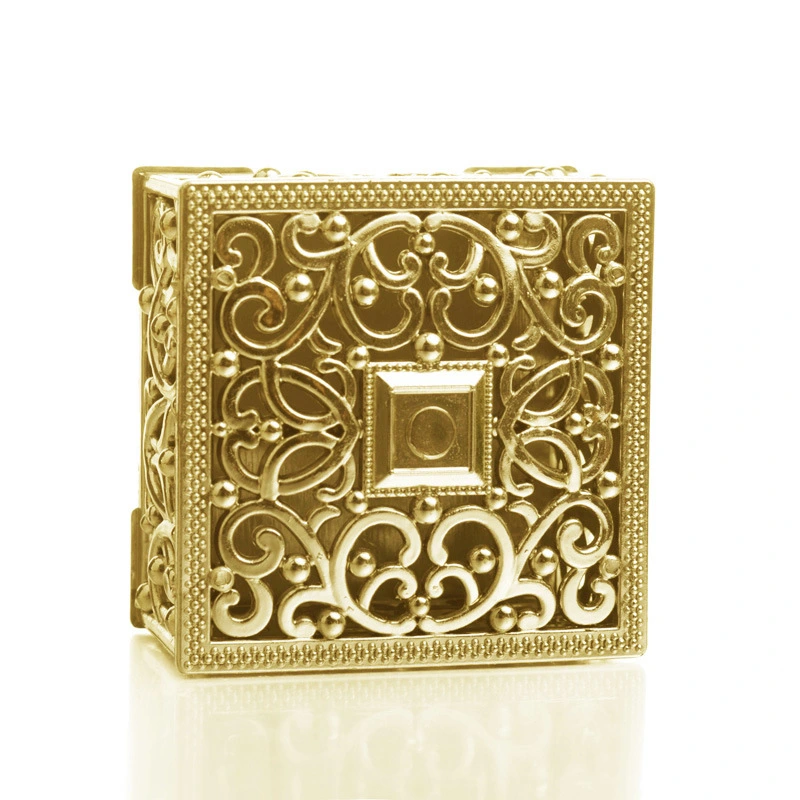Gold and silver hexagonal candy box
