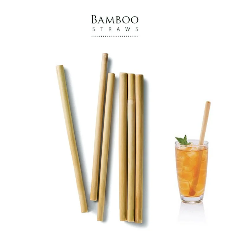 Wood Straws drinking straw For Party Home Supplies Wedding Biodegradable Bamboo 1PC Birthday Organic Tableware Festival