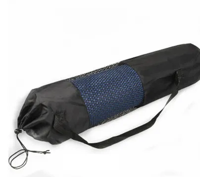 Mesh Yoga bag Black Portable Case Nylon Pilates Carrier Mesh Adjustable Strap Yoga Tool Washable Portable Bags (not include mat)