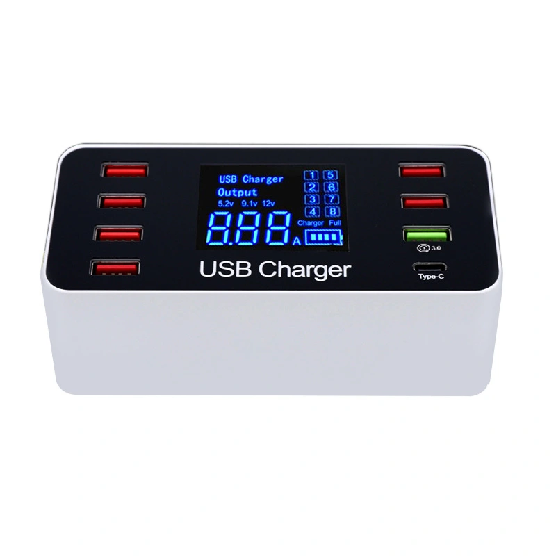 8-port LCD digital display 8-port usb smart charger