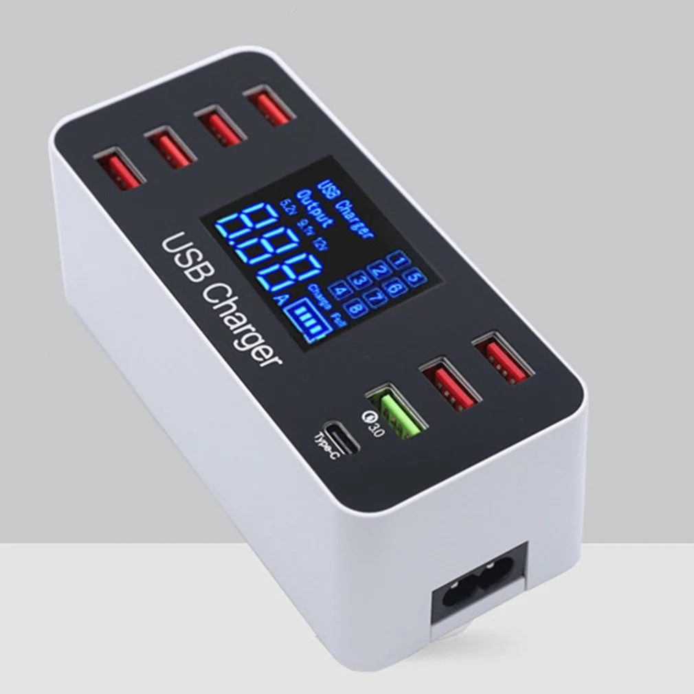 8-port LCD digital display 8-port usb smart charger