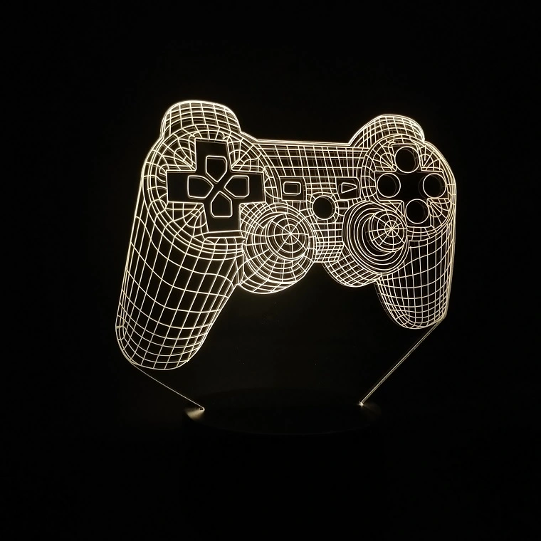 Game handle 3D colorful  lamp