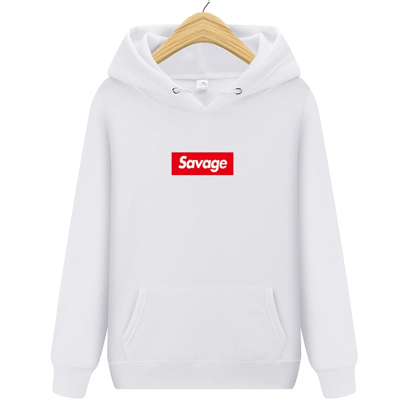 Alphabet Savage Print Men's Hip Hop Hoodie