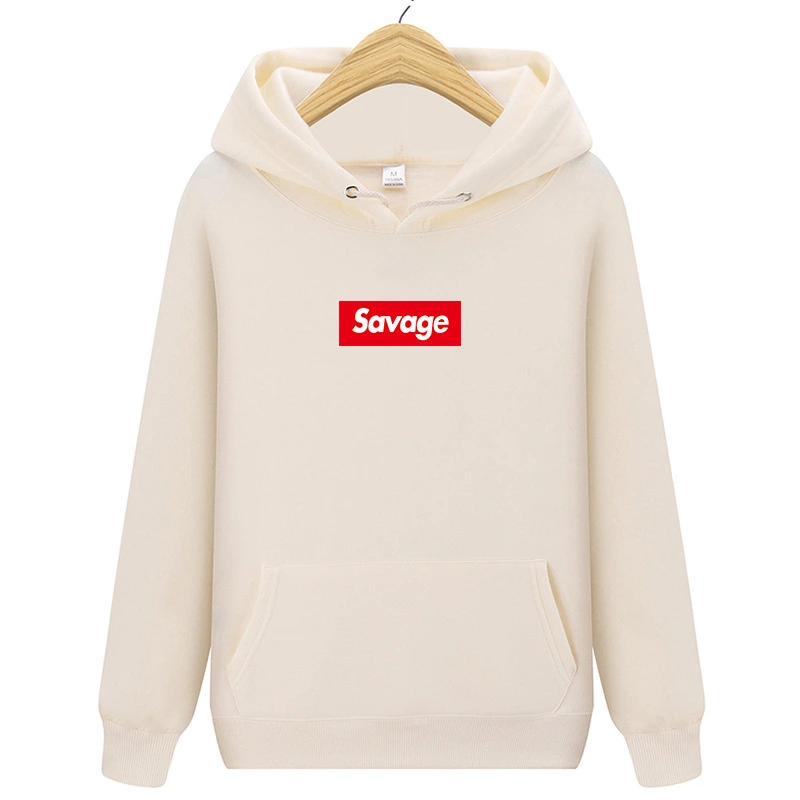 Alphabet Savage Print Men's Hip Hop Hoodie