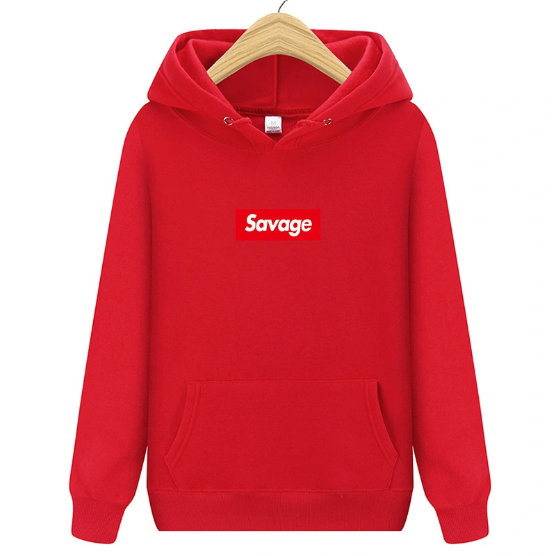 Alphabet Savage Print Men's Hip Hop Hoodie