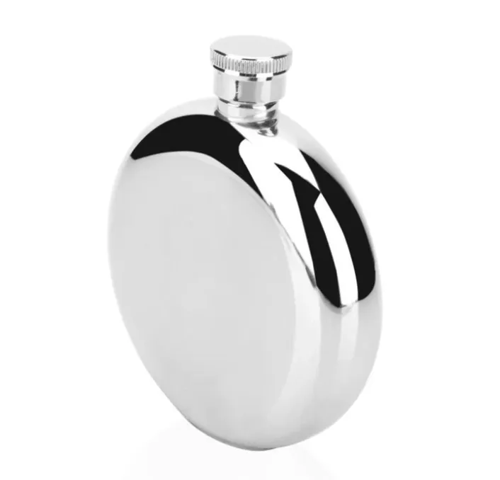 5oz Portable Stainless Steel Hip Flask with Glass Window