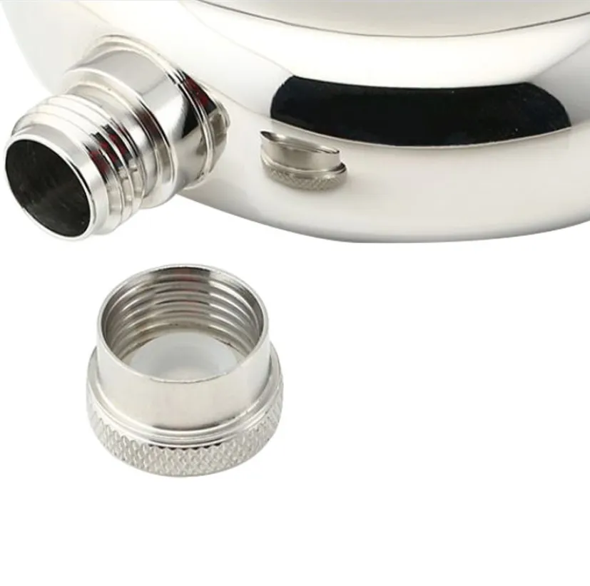 5oz Portable Stainless Steel Hip Flask with Glass Window
