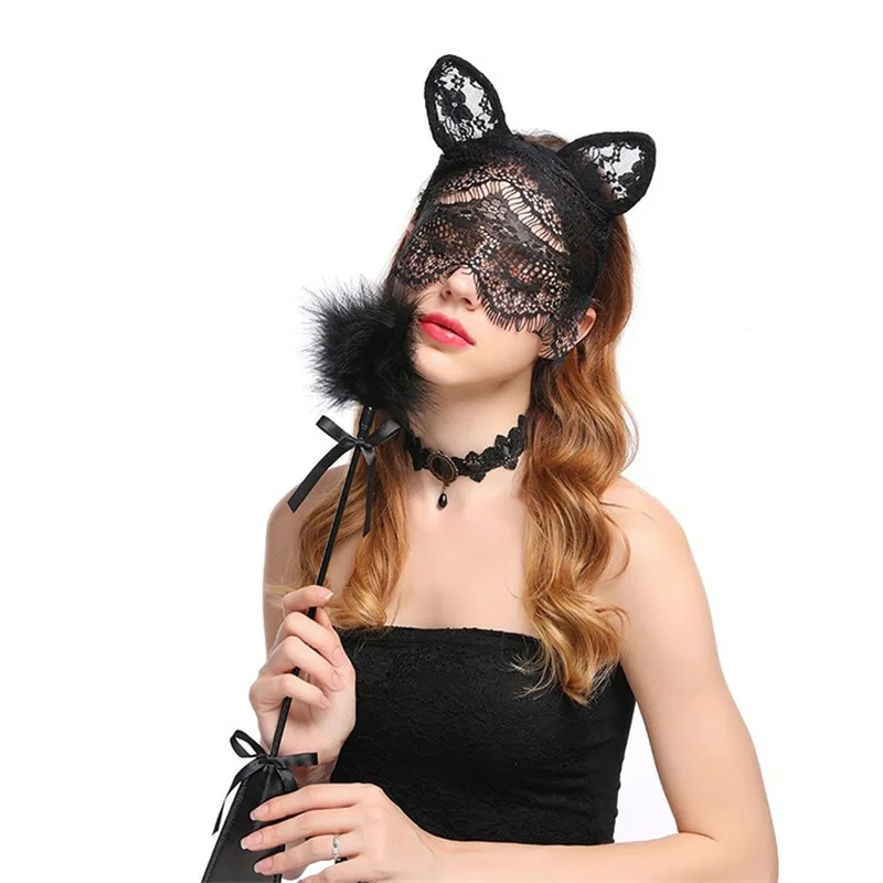 Halloween accessories lace cat veil