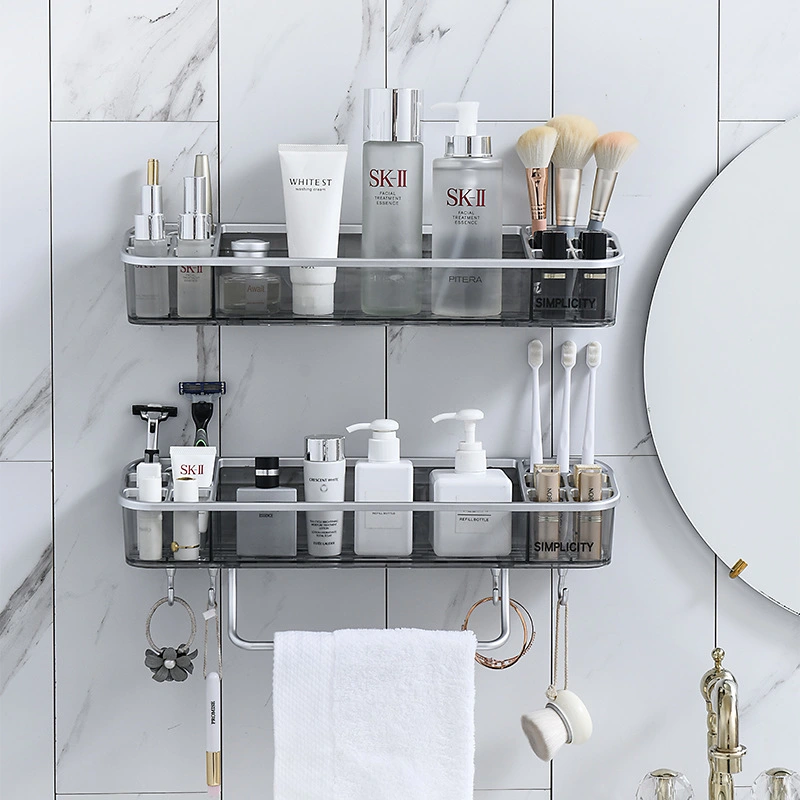 Wall-Mounted Bathroom Shelf Free Punching Toilet Storage Rack