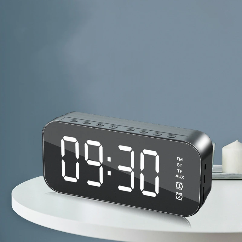 Mirror Bluetooth Audio Remote Control Alarm Clock