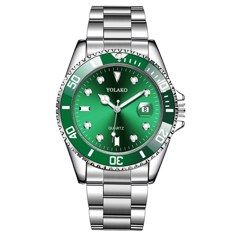 Calendar Green Water Ghost Watch Men's Men's Watch Steel Band Quartz Watch