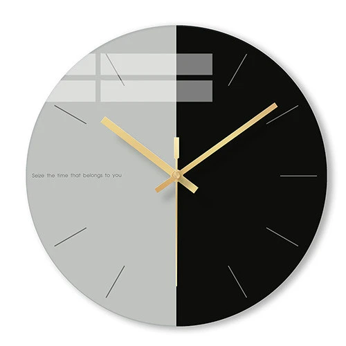 Tempered glass wall clock