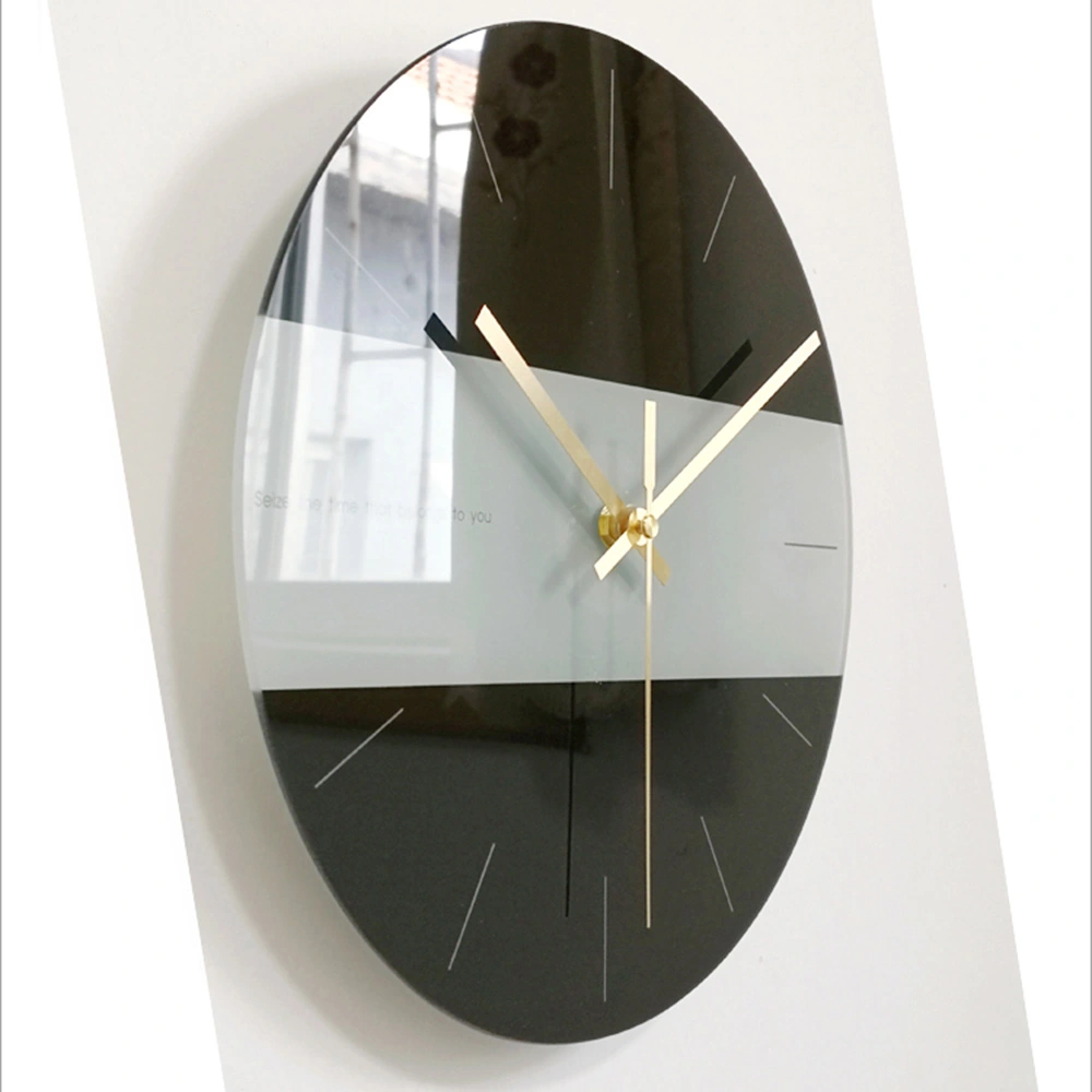 Tempered glass wall clock