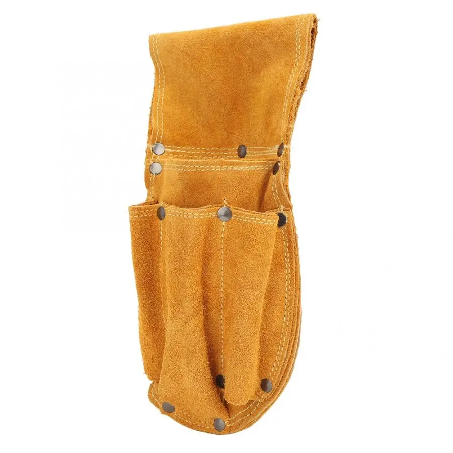 Durable Yellow Cowhide Hardware Tool Storage Toolkit
