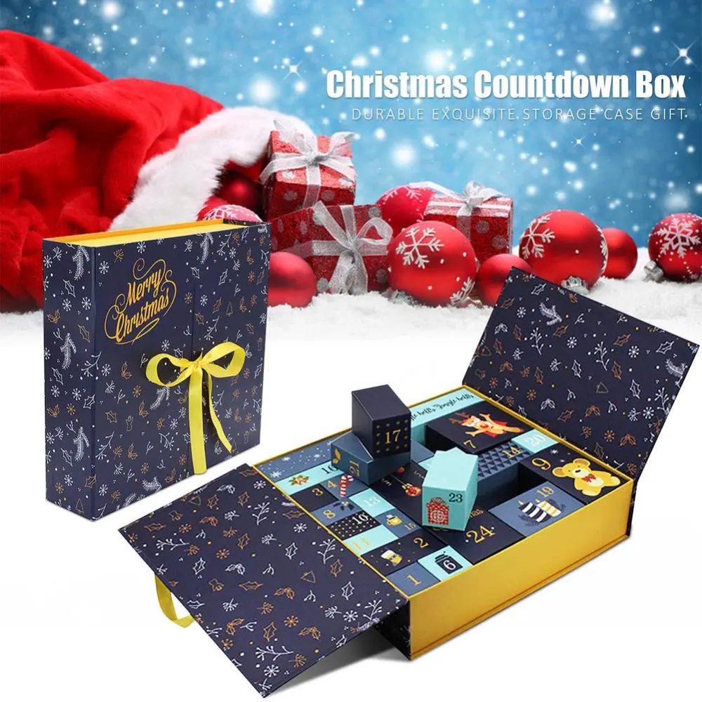 Christmas beautiful countdown calendar gift box