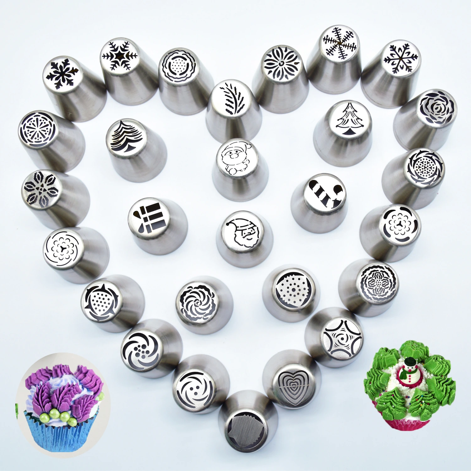 DIY Series Stainless Steel Christmas Decorating Mouth 30 Variety of Cakes Decoration Tools