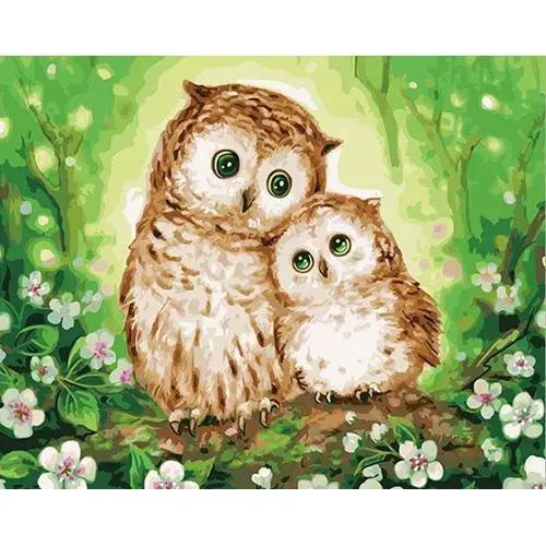 Cute owl painting