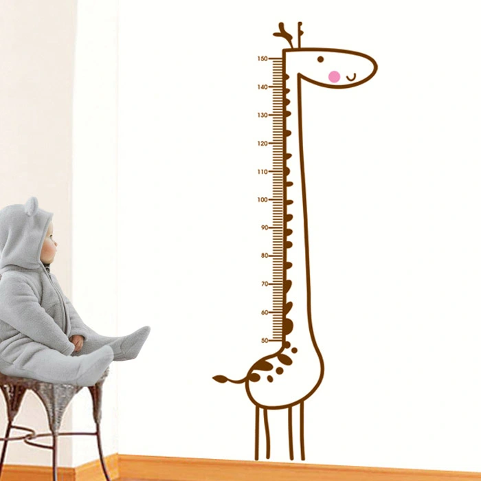 Cartoon Giraffe Decal Child Height Measure Chart