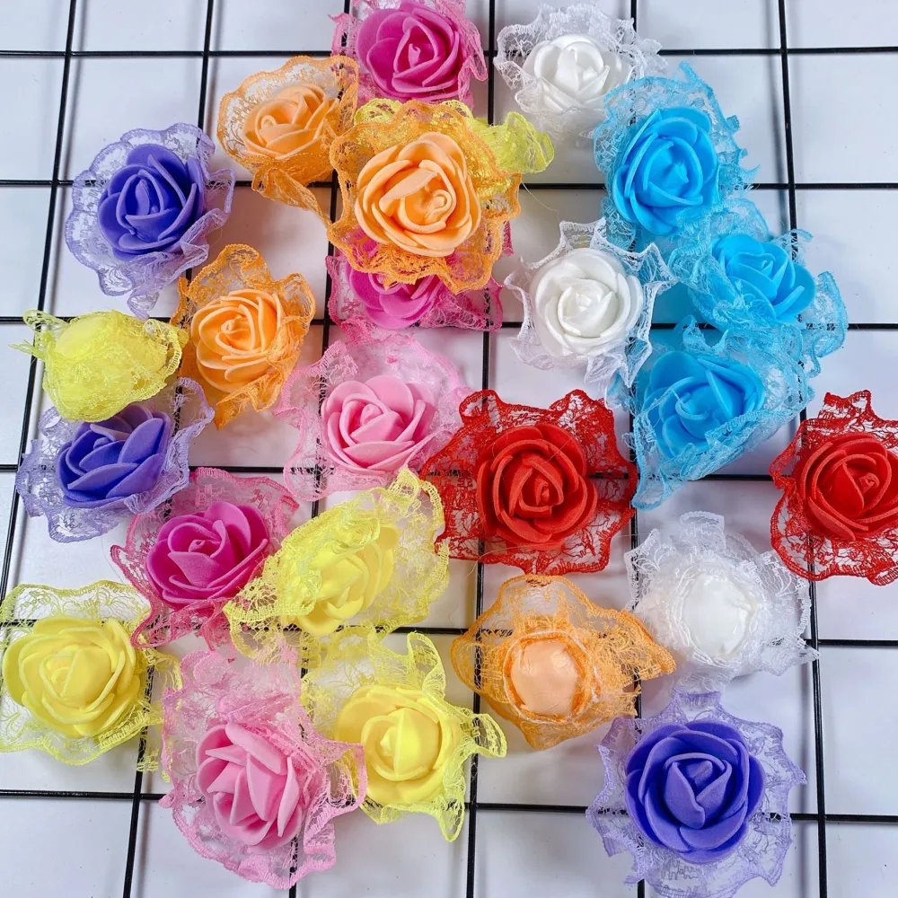 Lace rose head pe foam accessories