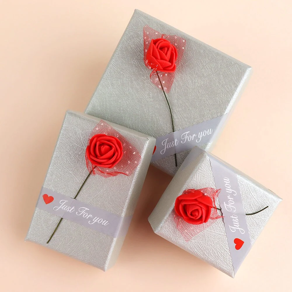 Grey rose jewelry box