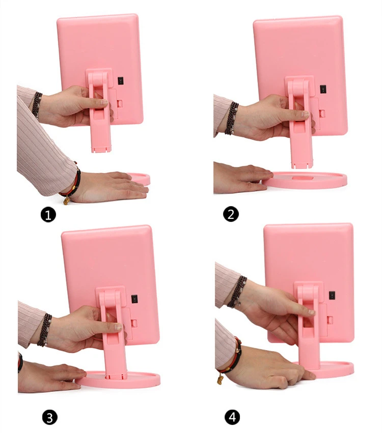 Desktop Touch Mirror With Dimming 360 Degree Rotating Vanity Mirror