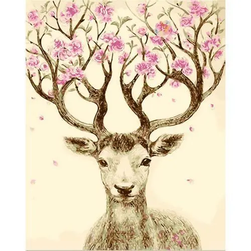 deer and tree painting