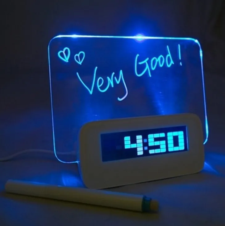 New Arrivials Superior Quality LED Luminous Message Board Digital Alarm Clock With Calendar