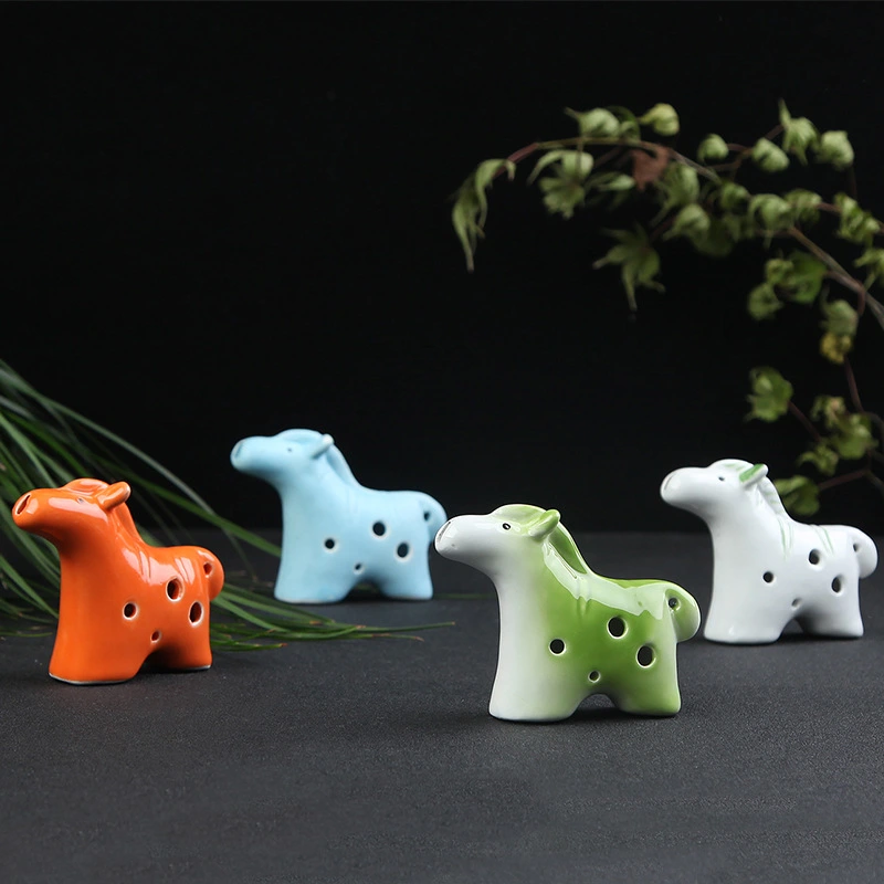 6 hole zodiac horse series ocarina