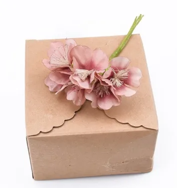 6 Pieces  Silk Plum Blossom Box Artificial Flowers