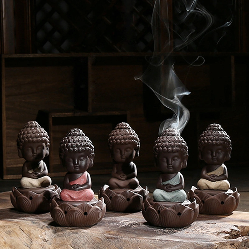 Ceramic lotus tower incense tray