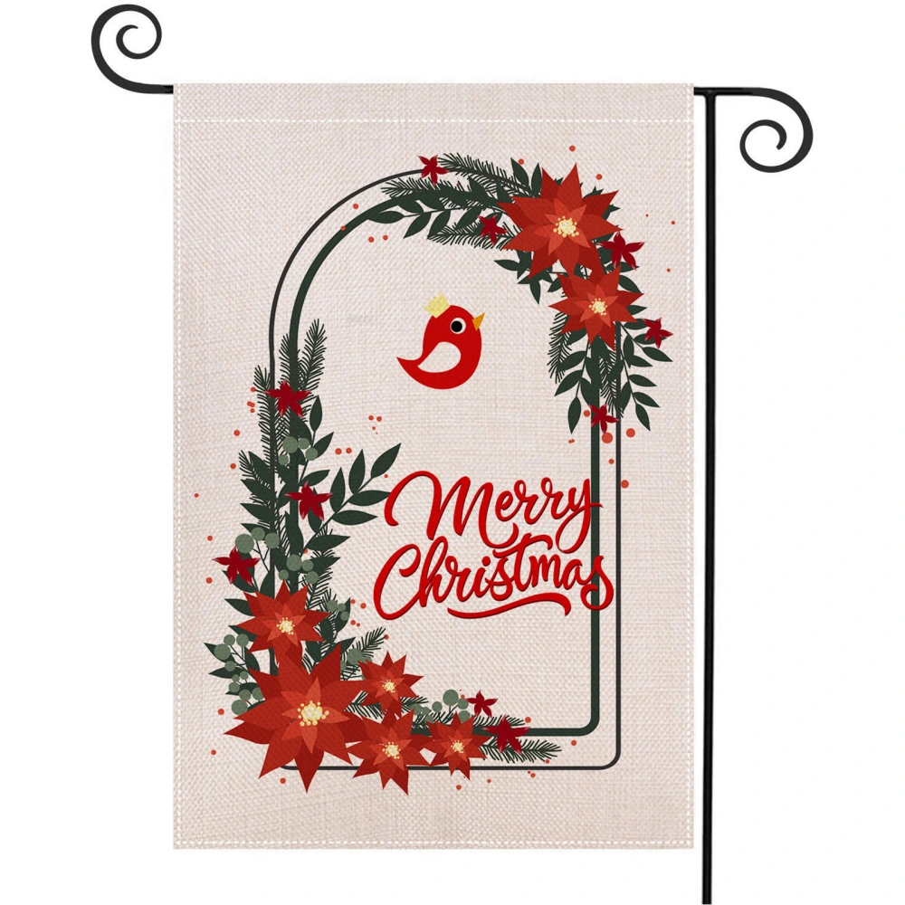 Banner Christmas Garden Flag Holiday Celebration Party Decoration