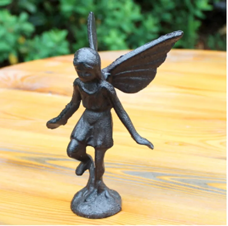 European Style Retro Cast Iron Angel Decoration Crafts