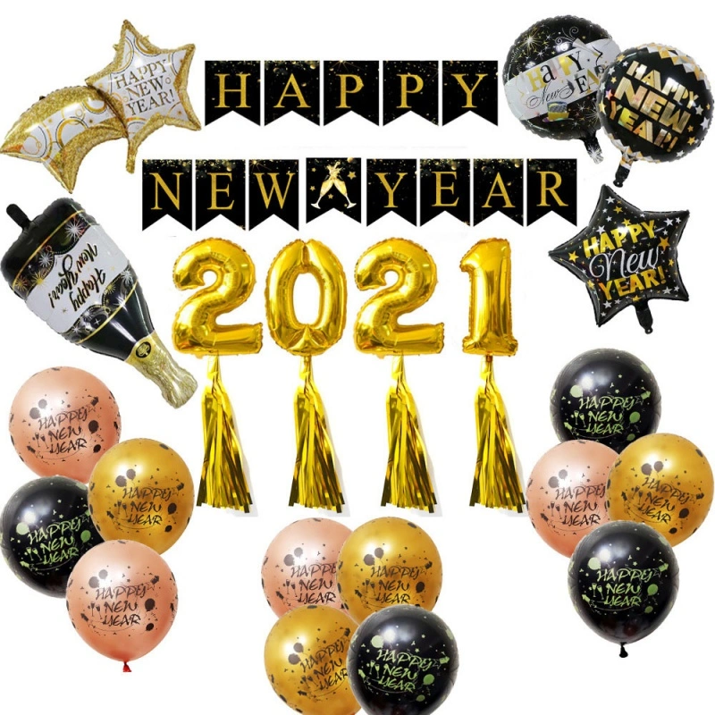 New year countdown scene decoration thickened balloons