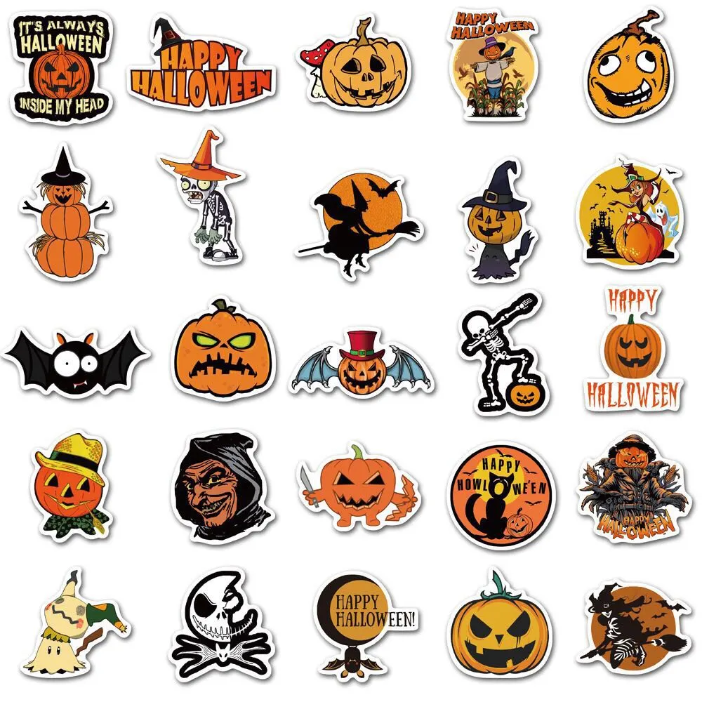50pcs Halloween waterproof stickers