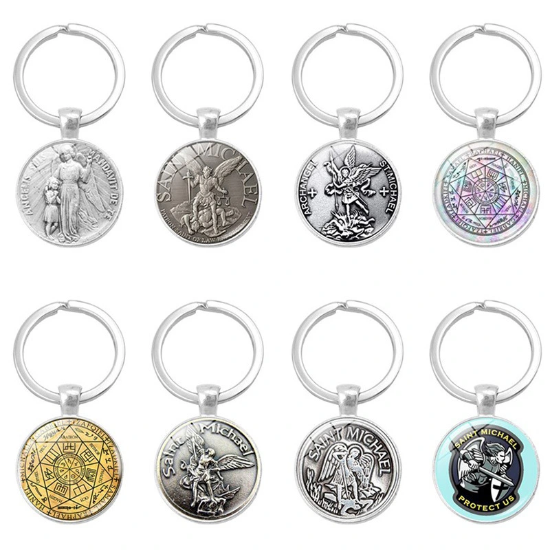 Archangel Seal Symbol Time Gem Keychain