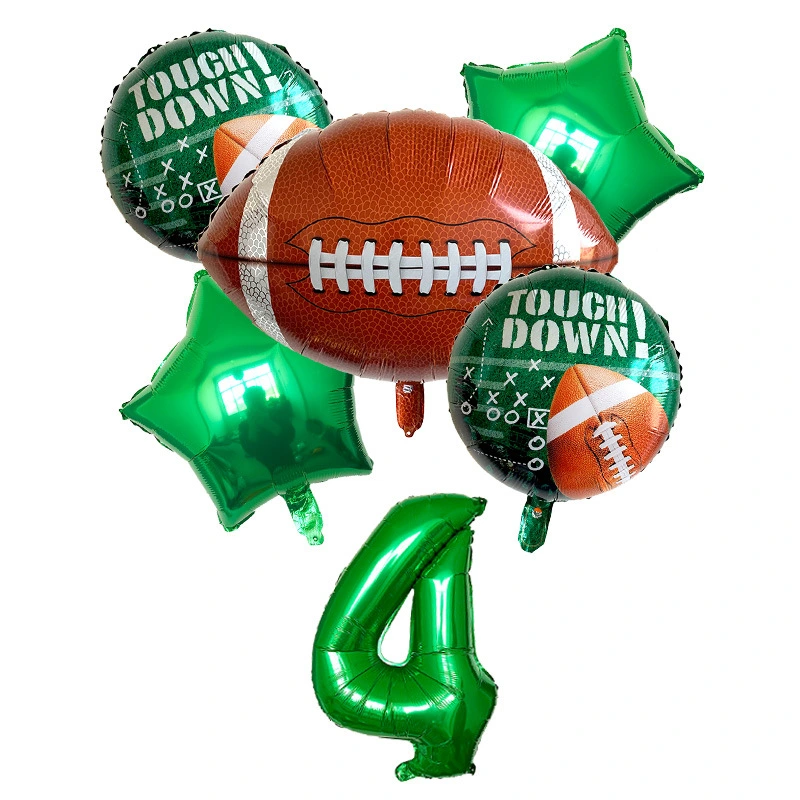 American Football Rugby Theme Sports Carnival Aluminum Film Balloon