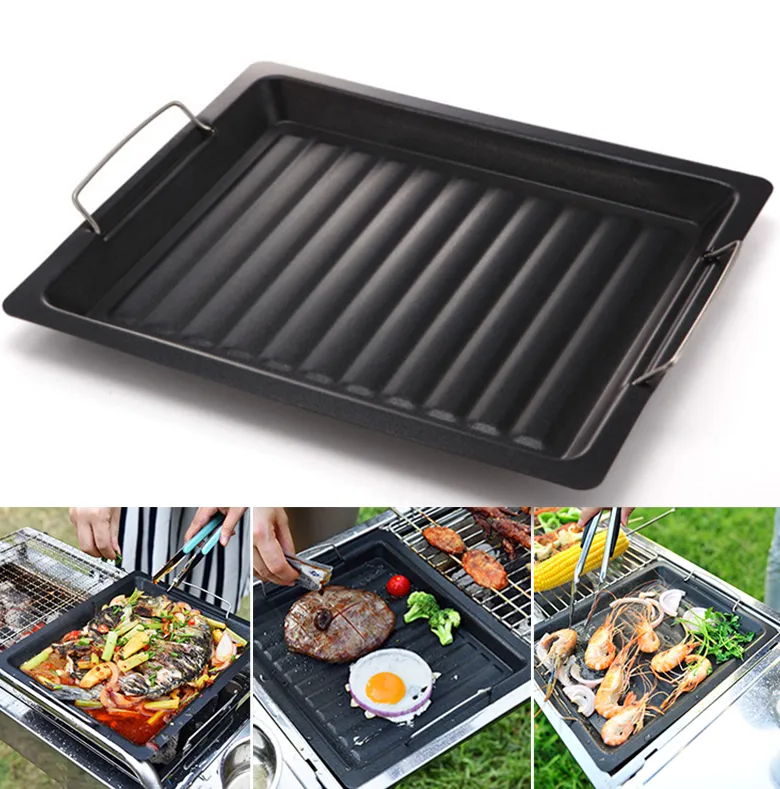 Rectangular nonstick pan barbecue dish