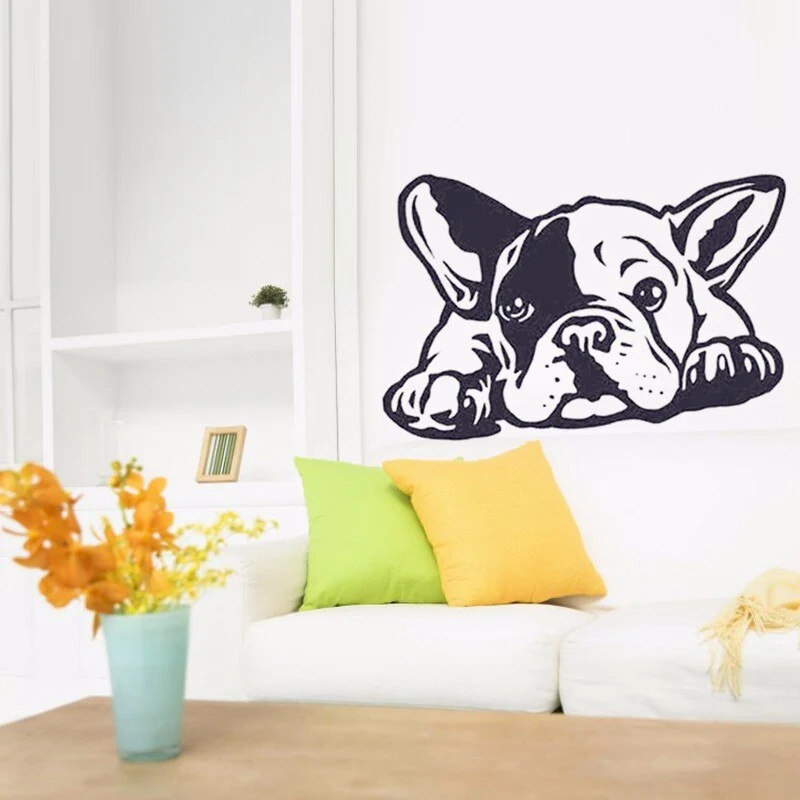 Bulldog dog wall decal