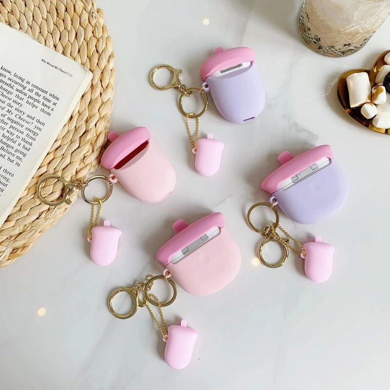 Compatible with Apple , Pearl Milk Tea Ins Apple Bluetooth 2 Earphone Set