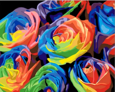 Colorful Rose Painting