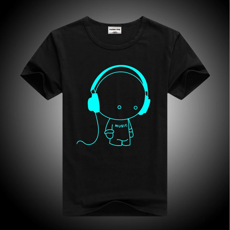 Children's fluorescent printed short sleeve