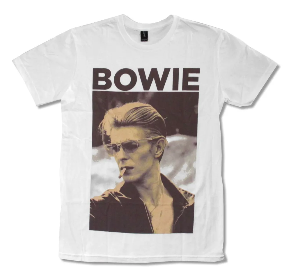 Bowie band commemorative rock style short-sleeved bowie printed loose round neck T-shirt blouse