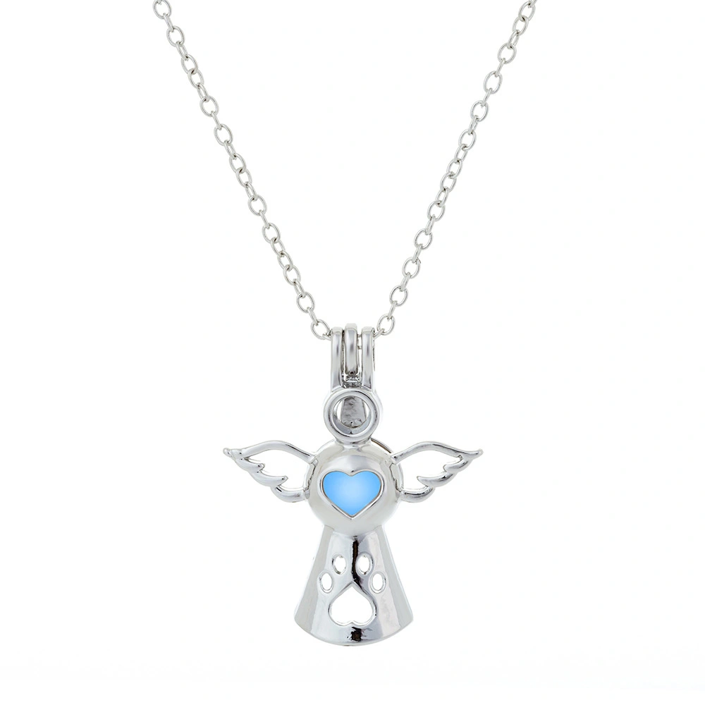 Natural Fluorescent Stone Luminous Angel Necklace