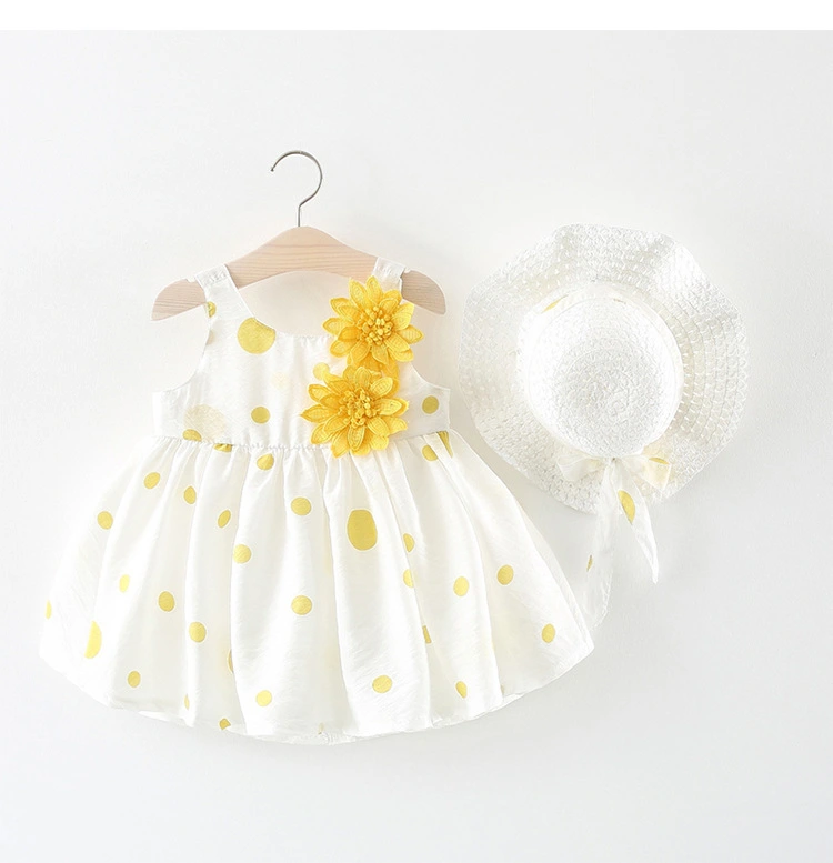 Girl's Polka-Dot Tank Top Halter Dress